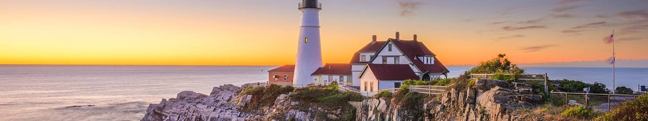 Sunset by the lighthouse.